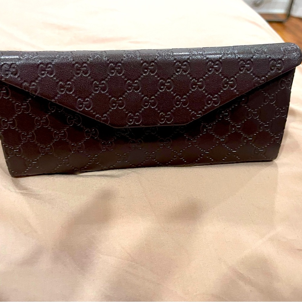 Brown Gucci sunglasses case